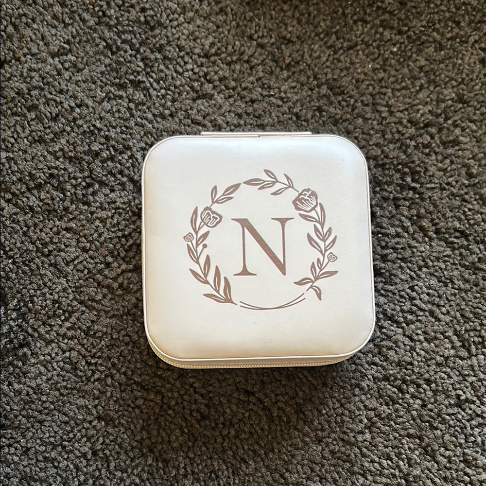 Pink Jewelry Box with Monogram